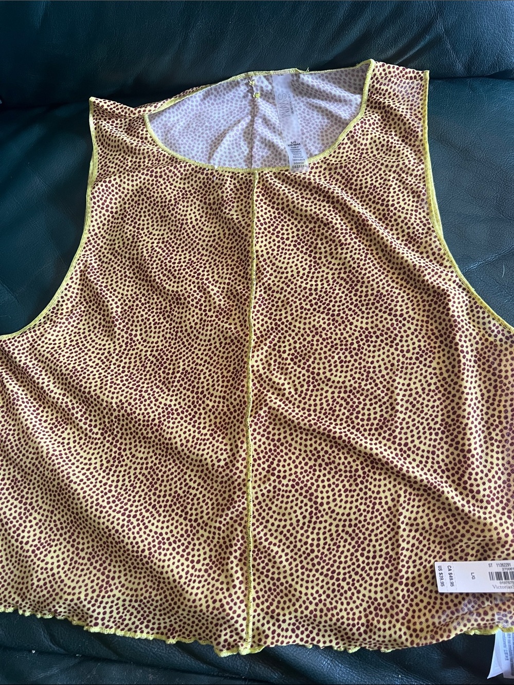Victoria's Secret Yellow and Brown Polka Dot Swim Coverup
